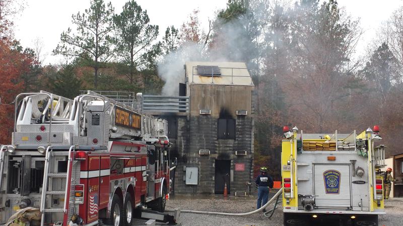 Live Burns for probationary members during the 2104, Stafford Volunteer Recruit acadamy. 